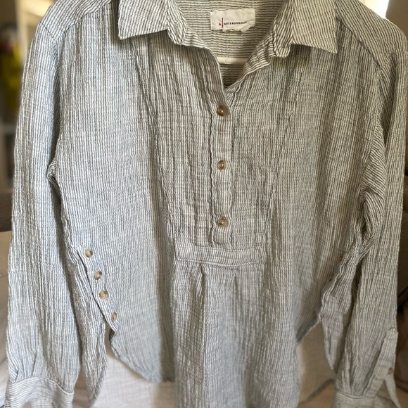 Anthropologie Collared Popover Shirt - Picture 5 of 7